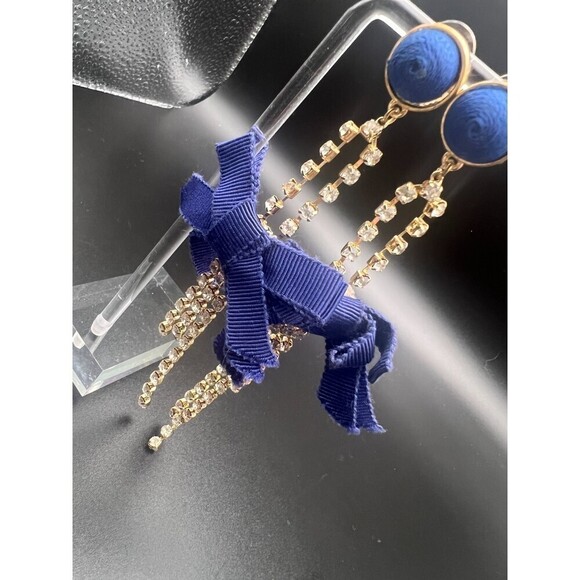 SUGARFIX Ribbon and Rhinestone Earrings - Picture 6 of 8